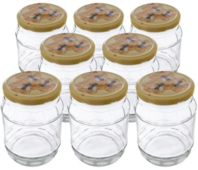 Set de borcane cu capace Orion Butoi 0,72 l, 8buc