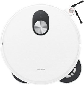 Aspirator robot Xiaomi Robot Vacuum 5 Pro EU OV21GL, 55 W, 20000 Pa, 140 min, cameră triplă AI de 5 MP cu funcție de recunoaștere, stație automată de spălare și uscare, navigație dToF retractabilă, apă la 80 °C, alb