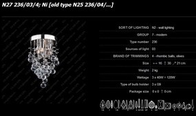 Aplica de perete Lux cristal Bohemia N27 236/03/4