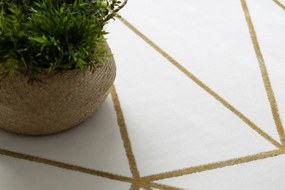 Exclusiv EMERALD covor 1013 cerc - glamour, stilat, geometric cremă / aur