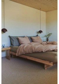 Pat matrimonial în culoare naturală din lemn masiv de pin 180x200 cm Kanso – Karup Design