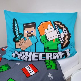 Lenjerie de pat pentru copii din bumbac pentru pat de o persoană 140x200 cm Minecraft "We got this" – Jerry Fabrics