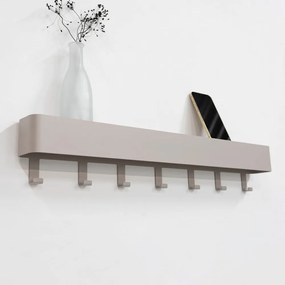 Cuier de perete taupe cu raft din metal 72 cm Dax Play – Spinder Design