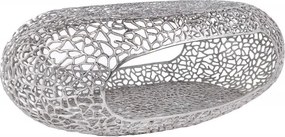 Masuta de cafea design frunza Organic 120cm argintiu