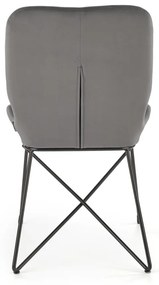 Scaun K454 catifea gri – H83 cm