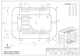 Pat pentru copii în culoare naturală supraetajat cu spațiu de depozitare 90x200 cm Mundo – Adeko