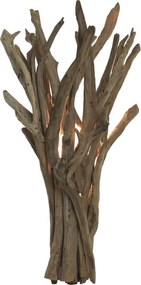 Aplică de perete din lemn de tec lucrat manual, natur, 78 x 37 cm, „Montreuil”