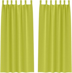 vidaXL Perdele Opaque cu Inel 2 pcs Verde 260 x 140 cm Poliester