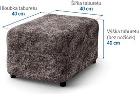 Gaico Huse bielastice MARMO maro taburet (40 x 40 x 40 cm)