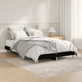 832086 vidaXL Cadru de pat, negru, 120x190 cm, lemn prelucrat