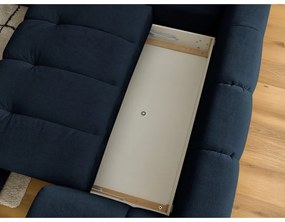 Colțar albastru închis extensibil/cu spațiu de depozitare (cu colț pe partea stângă/în formă de ”L”) Fuji – Bobochic Paris