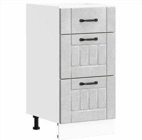 vidaXL Dulap de bucătărie „Lucca” Lemn prelucrat gri beton