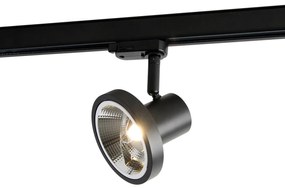 Spot de șină modern trifazic negru AR111 - Jeany