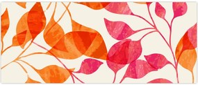 Tablou - Frunze portocalii (120x50 cm)