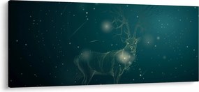 Tablou - Cerb magic noaptea (120x50 cm)