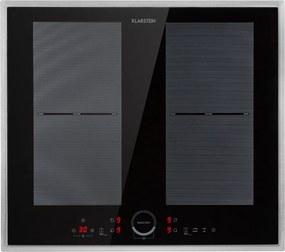 Klarstein Delicatessa 60 Prime, plită cu inducție, 4 zone, 7000W, temporizator, negru