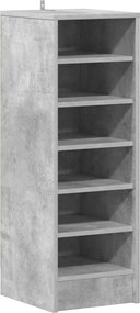 vidaXL Pantofar, gri beton, 31,5x35x90 cm, PAL