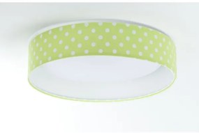 LED Plafonieră GALAXY KIDS LED/24W/230V verde cu buline albe