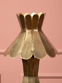 Lampă de masă din alamă antichizată, formă florală sculptată, finisaj vintage, 43×23 cm, „Corolle"