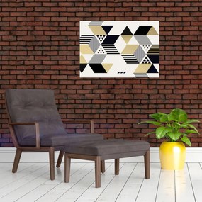 Tablou pe sticlă - Forme geometrice N⁰1 (70x50 cm)