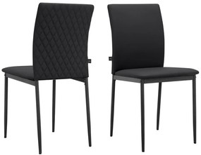 Scaune de dining negre 2 buc. din imitație de piele Pavia – Støraa