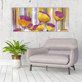 Tablou - Ilustrațir cu flori (120x50 cm)