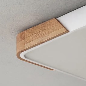 Brilagi - Corp de iluminat LED reglabil PILANA LED/48W/230V stejar/alb 56x56 cm + telecomandă