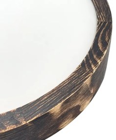 Plafonieră OAK SMOKY SLIM, 1xE27/15W/230V, Ø 27 cm, stejar/maro închis