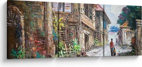 Tablou - Satul filipinez, Asia (cu ceas) (90x30 cm)