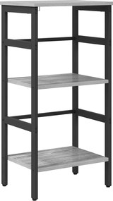 vidaXL Raft pentru cărți Gri Sonoma 40 x 29,5 x 81 cm Lemn compozit