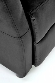 Fotoliu recliner Felipe 2 velvet negru H103 cm