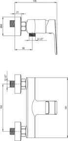 MARO Baterie pentru duș BLO_N40M