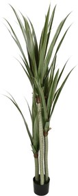 HOMCOM Yucca Artificială de 190 cm, Plantă Artificială cu 39 de Frunze pentru Decor Acasă, Birou, Grădină Ø17x190 cm Verde | Aosom Romania