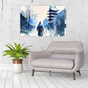 Tablou - Samurai, aquarel (90x60 cm)