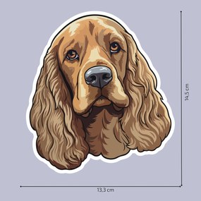 PIPPER. Autocolant Cocker spaniol mărimea: 60cm