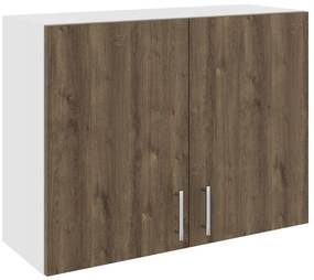 Corp Superior Karo, 2 Usi, Stejar Bronz/Alb, 80 x 30 x 60 cm