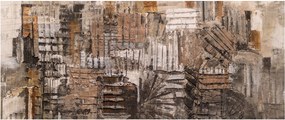 Tablou - Abstract, nuanțe maro (120x50 cm)