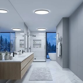 Plafonieră LED HUGO, 16/24/32 W, 230 V, 3000/4000/6500 K, Ø 37 cm, IP54, negru