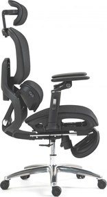 VIGOCHAIR ULTRA PRO VENT Scaun ergonomic, suport lombar cu masaj si incalzire, sezut cu ventilatie, sezut translatie, spatar reglare verticala, cotiere 6D, suport picioare, Full Mesh, Negru