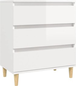 vidaXL Servantă, alb extralucios, 60x35x70 cm, lemn prelucrat