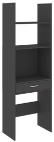 803427 vidaXL Bibliotecă, gri, 60x35x180 cm, lemn prelucrat