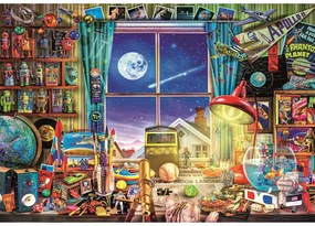 Colorat To the Moon Puzzle compact pentru camera copiilor, 500 de piese, Clementoni