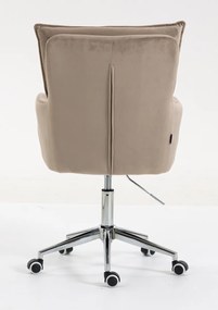 HR250K Scaun Catifea Latte Bază Cromata