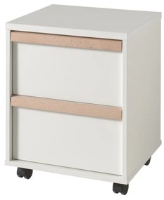 Set LONDON format într-un Pat copii (90x200) cu noptieră, Dulap camera copii cu 2 uși, birou cu cărucior de birou și bibliotecă.