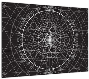 Tablou - Abstracție cu ceas (70x50 cm)