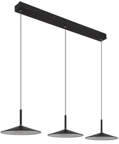 Lustra suspendata cu 3 pendule LED metal negru LAMPONE