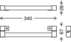 Aplică LED pentru oglindă de baie Briloner 2107-015 SPLASH LED/8W/230V IP44