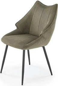 Scaun K543, verde/negru, stofa clasica/metal, 55x60x87 cm