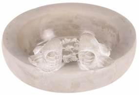 Alimentator pentru păsări din beton Cerc, gri , 25x 22 x 12 cm