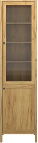 Vitrina KLARK, stejar auriu, PAL laminat, 55x42x210 cm